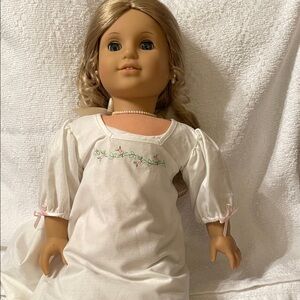 American Girl Doll (Elizabeth) with White Dress and Blonde Hair